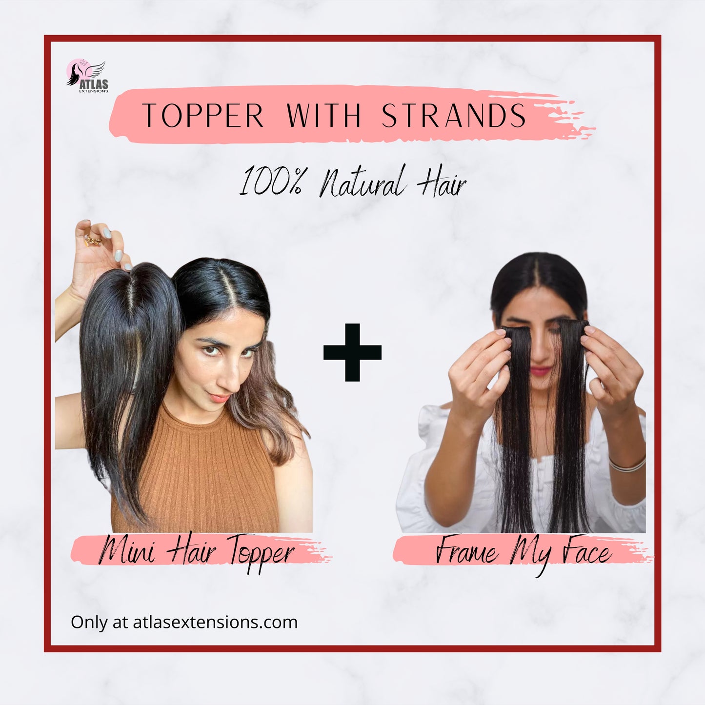 Volume Hair Topper X Frame My Face || Atlas Extensions||