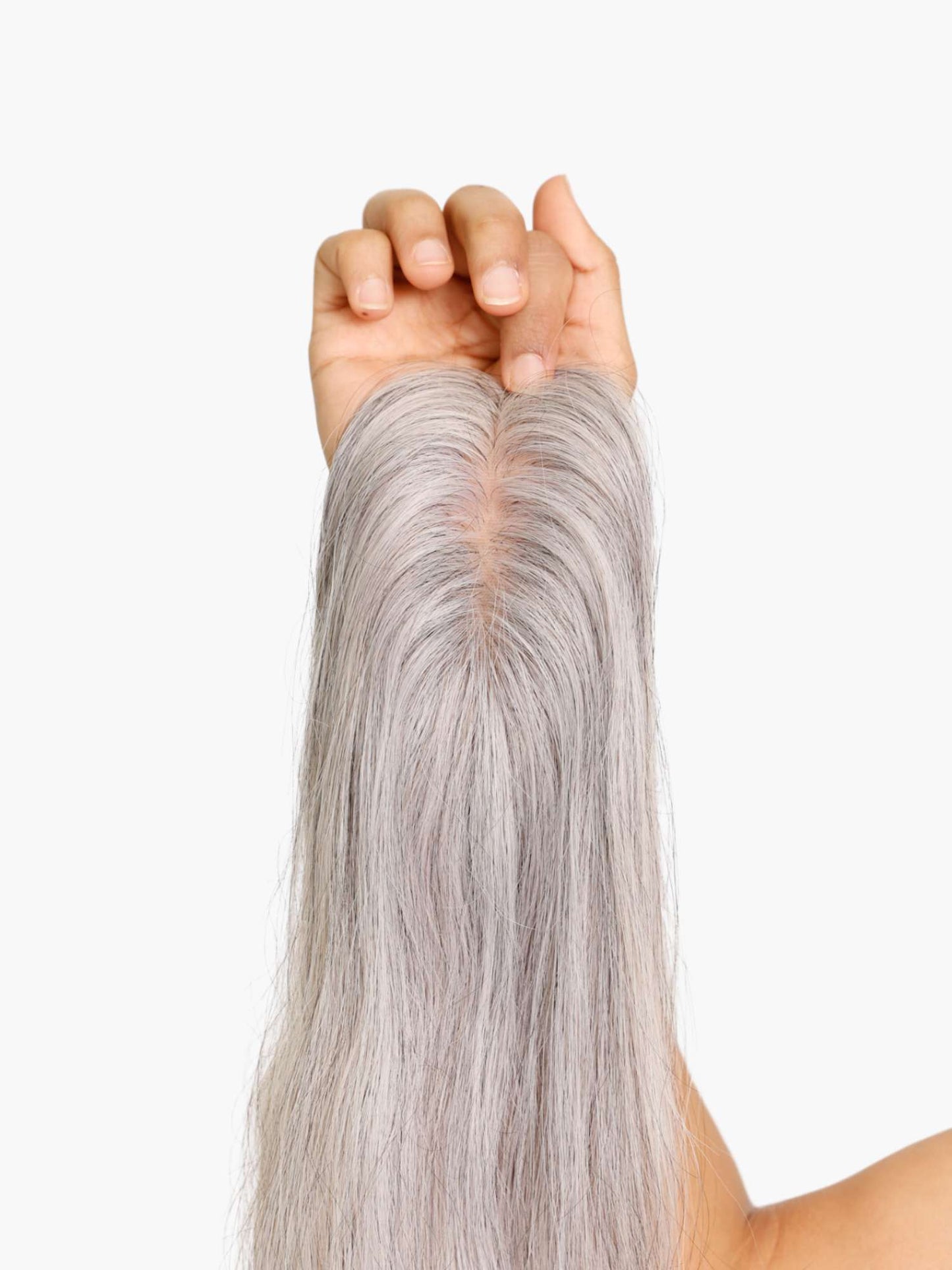 1.5x5'' Salt & Pepper Silk Hair Topper