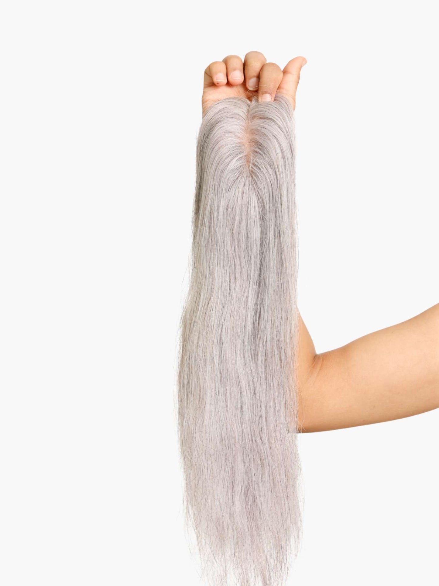 1.5x5'' Salt & Pepper Silk Hair Topper