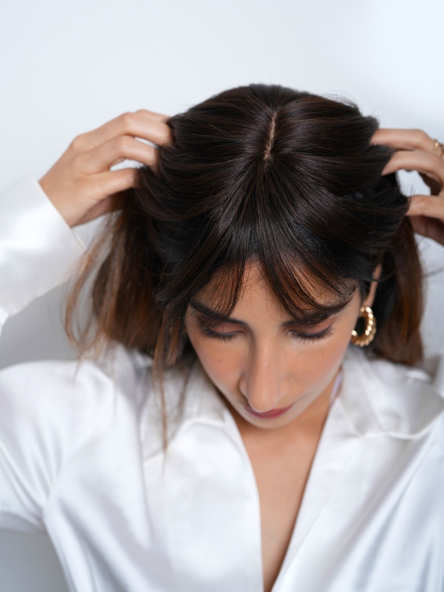 Frange avec surmatelas pour cheveux du cuir chevelu