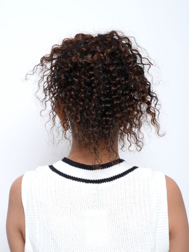 Curly Hair Top Knot Extensions – Wrap Around |