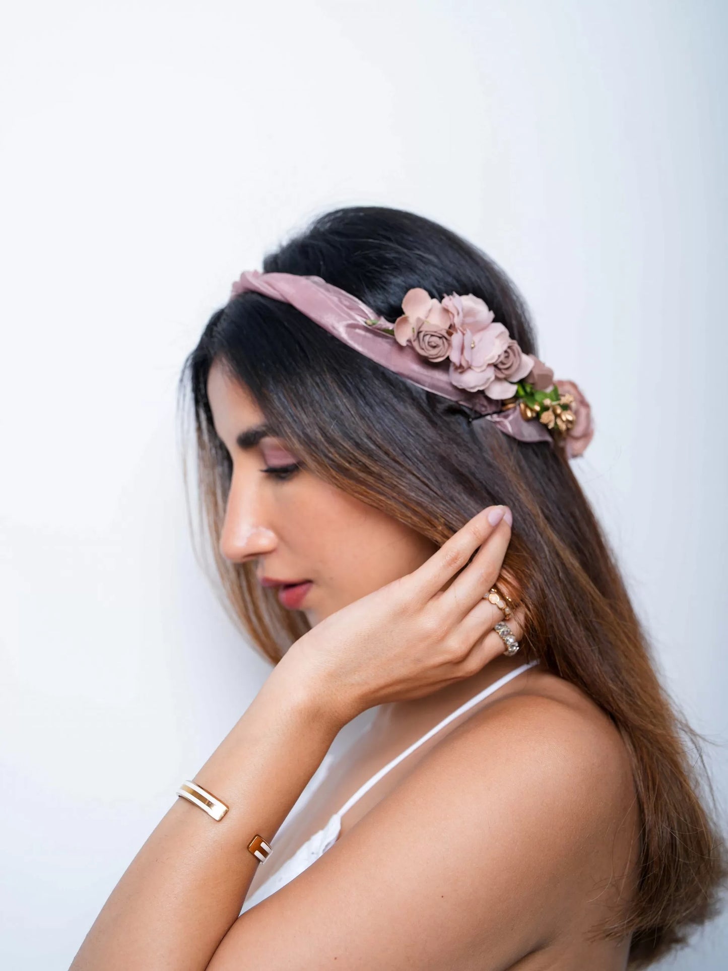 Floral Tiara  –  Pre wedding shoot accessory / Maternity shoot accessory |