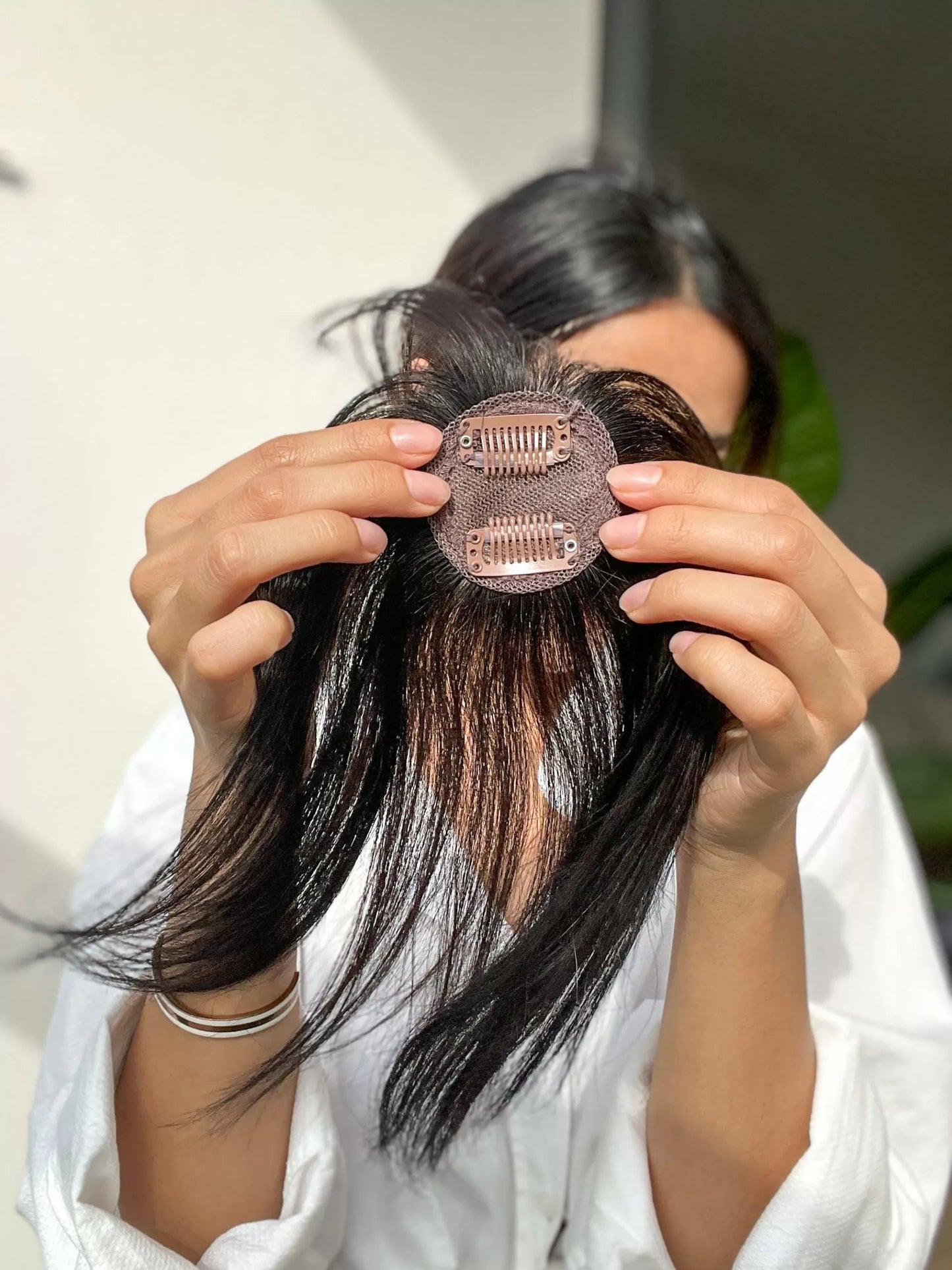 Tiny Topper with Bangs | Hair Topper |