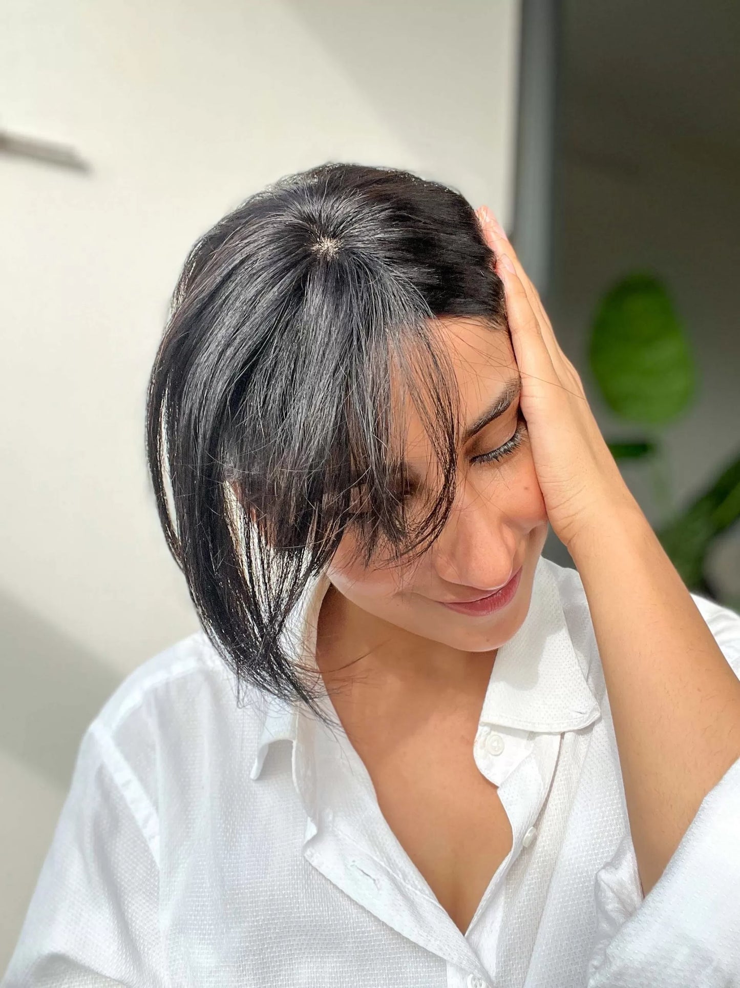 Tiny Topper with Bangs | Hair Topper |