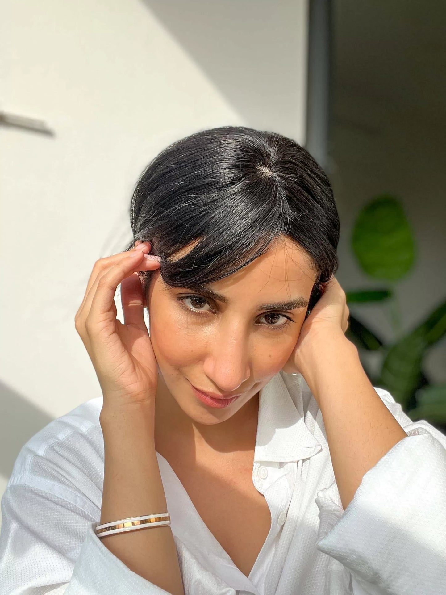 Tiny Topper with Bangs | Hair Topper |