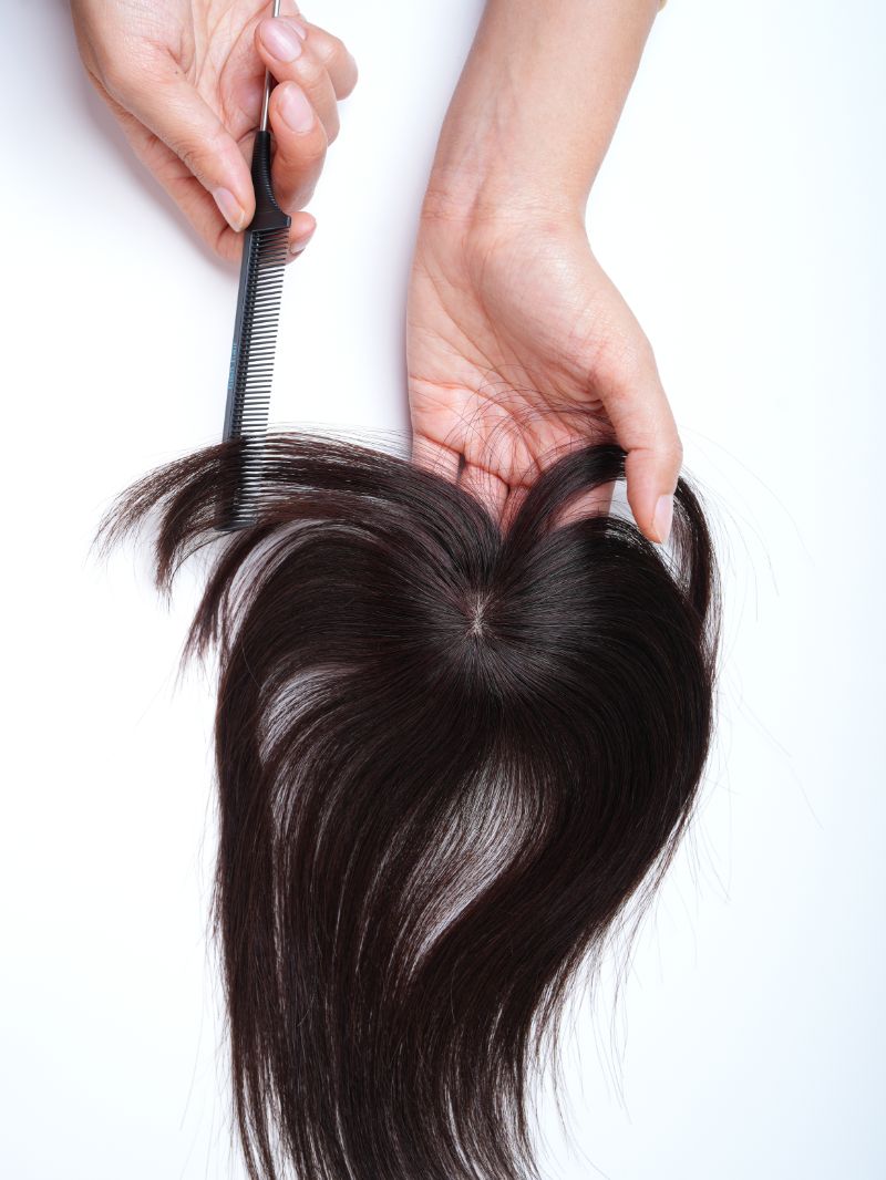 Tiny Topper with Bangs | Hair Topper |