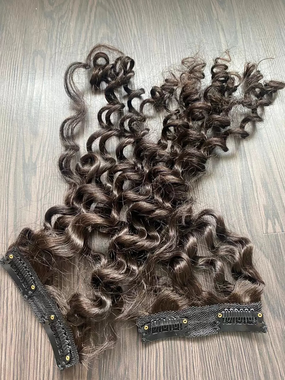 Slightly Coiled Curly Hair Extensions  –  Side Patches