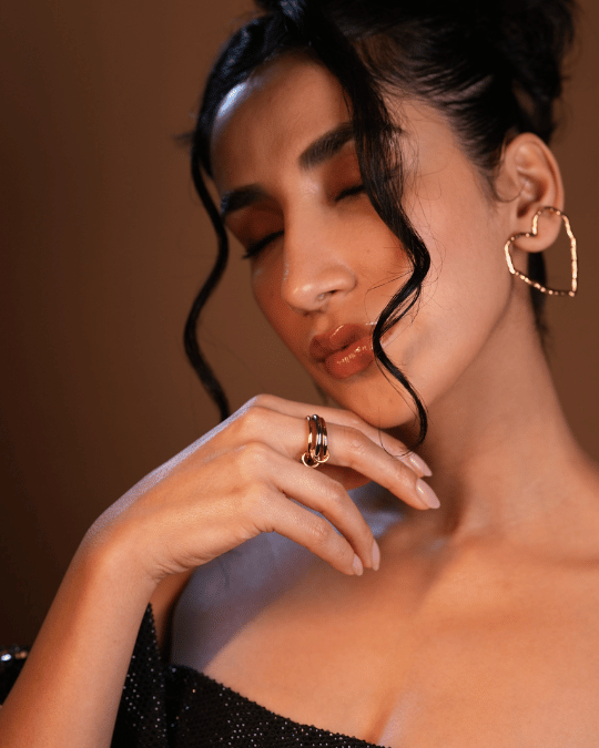 Three Tone Triple Loop Ring | Evil Eye Jewel