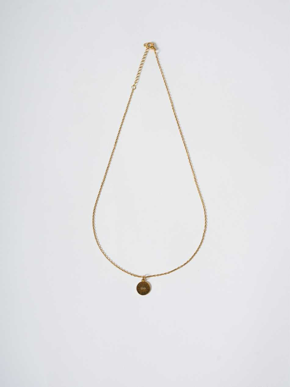 Evil Eye Coin Shape Necklace | Evil Eye Jewel