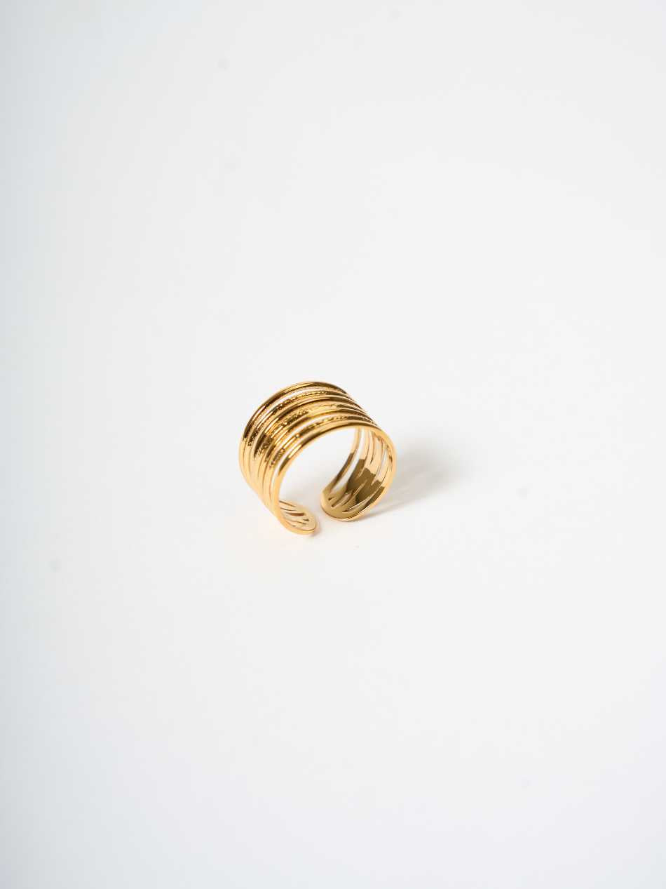Cross Caged adjustable ring | Evil Eye Jewel