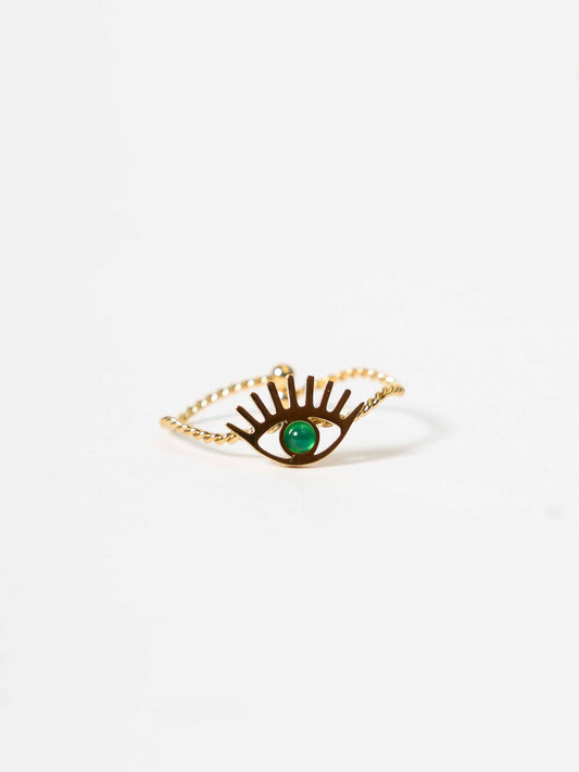 Delicate Evil Eye - Adjustable Ring | Evil Eye Jewel