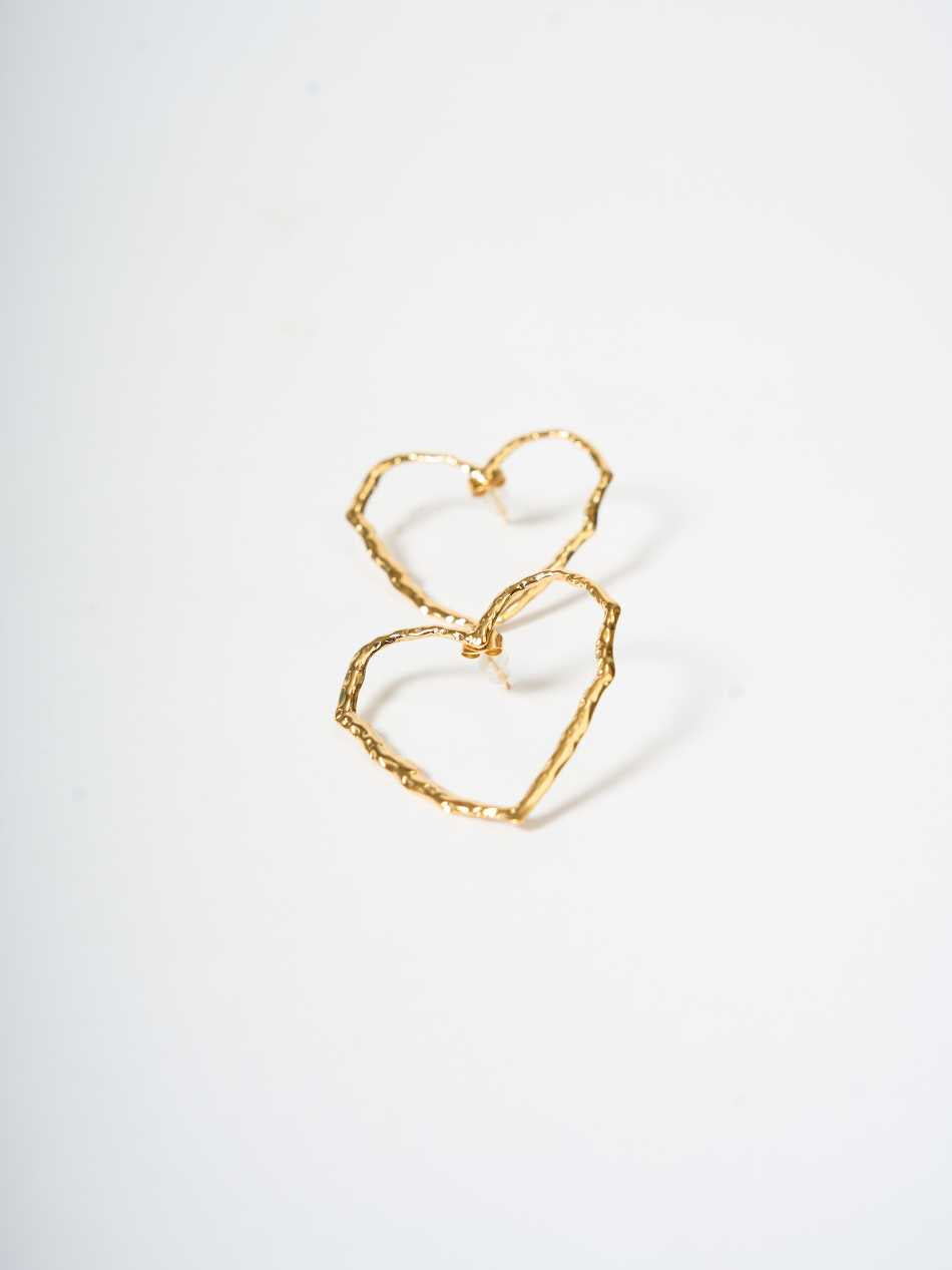 Structured heart Earrings | Evil Eye Jewel