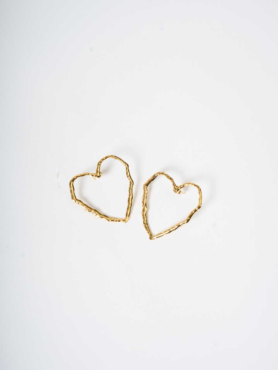 Structured heart Earrings | Evil Eye Jewel