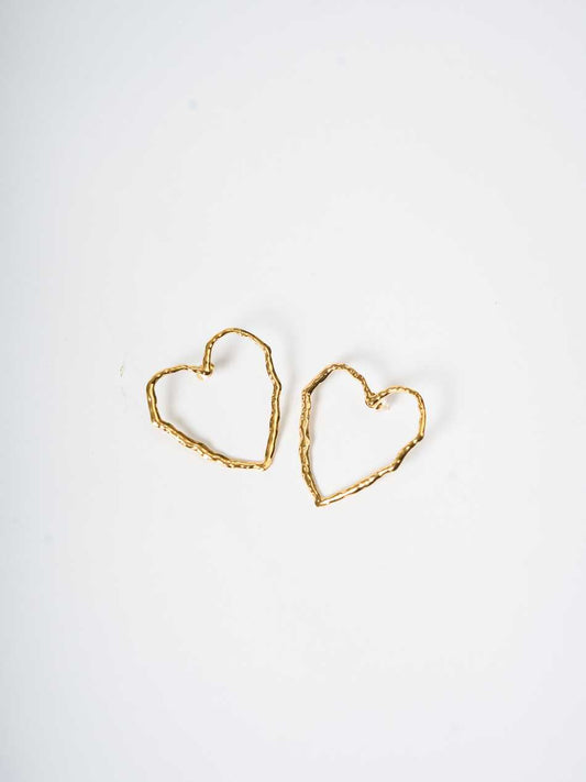 Structured heart Earrings | Evil Eye Jewel