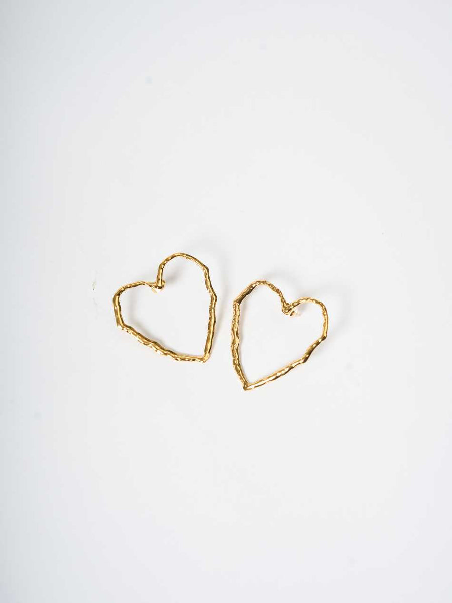 Structured heart Earrings | Evil Eye Jewel