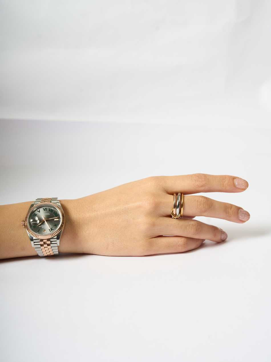 Three Tone Triple Loop Ring | Evil Eye Jewel