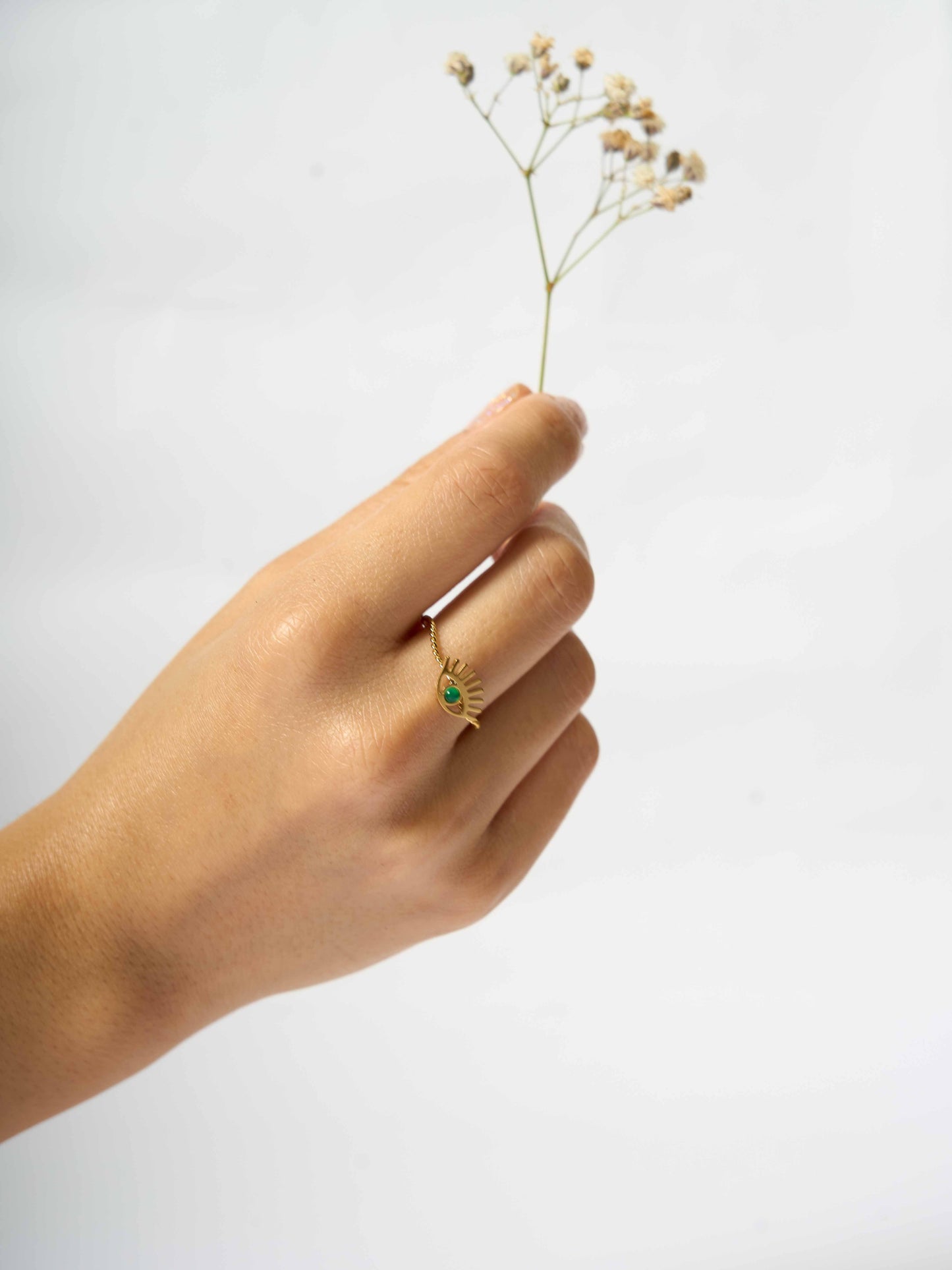 Delicate Evil Eye - Adjustable Ring | Evil Eye Jewel