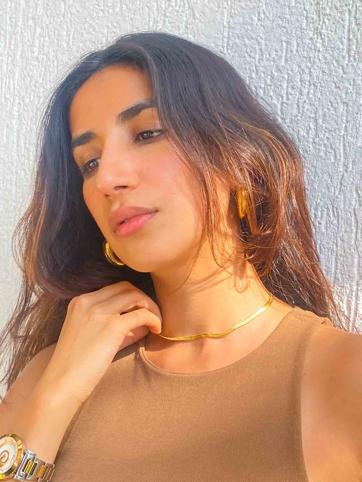 Herringbone Chain 18K Gold Plated | Evil Eye Jewel
