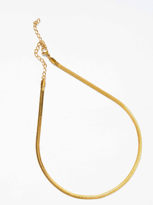 Herringbone Chain 18K Gold Plated | Evil Eye Jewel