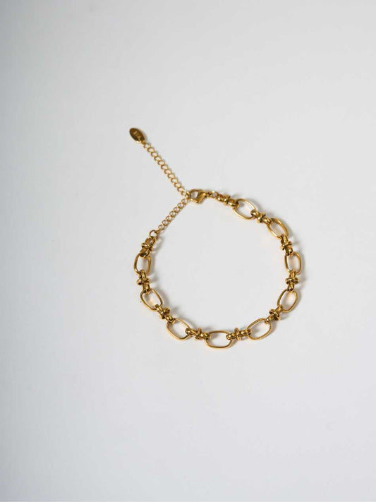 Inez Cabel Link Bracelet 18K Gold Plated | Evil Eye Jewel