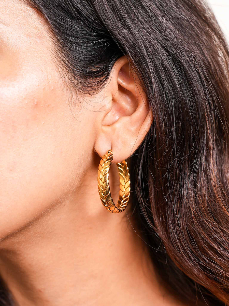 Yale Hoops - Medium Size Thick Hoops | Evil Eye Jewellery