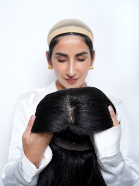 Perruque Pleine Tête – Base Soie – Cheveux Humains