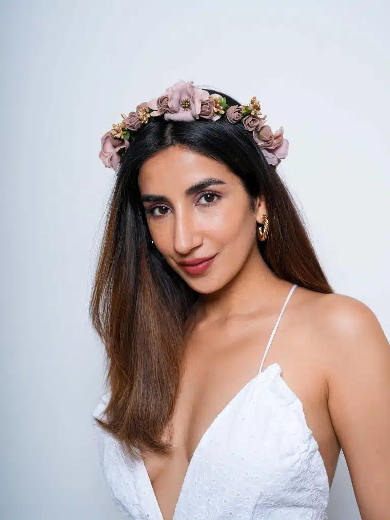 Floral Tiara – Pre wedding shoot accessory / Maternity shoot accessory
