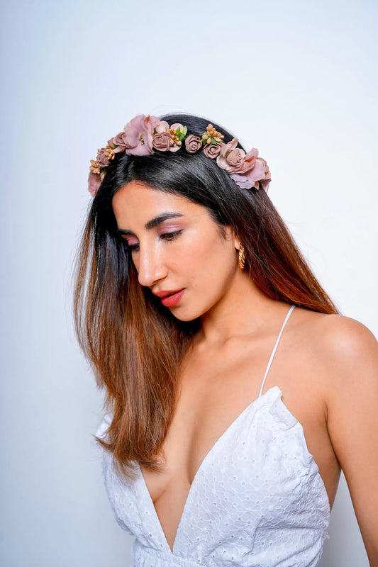 Floral Tiara  –  Pre wedding shoot accessory / Maternity shoot accessory |