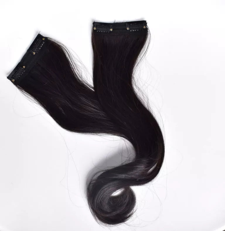 Cheveux haut de gamme | Extensions de cheveux à clips avec patchs latéraux |