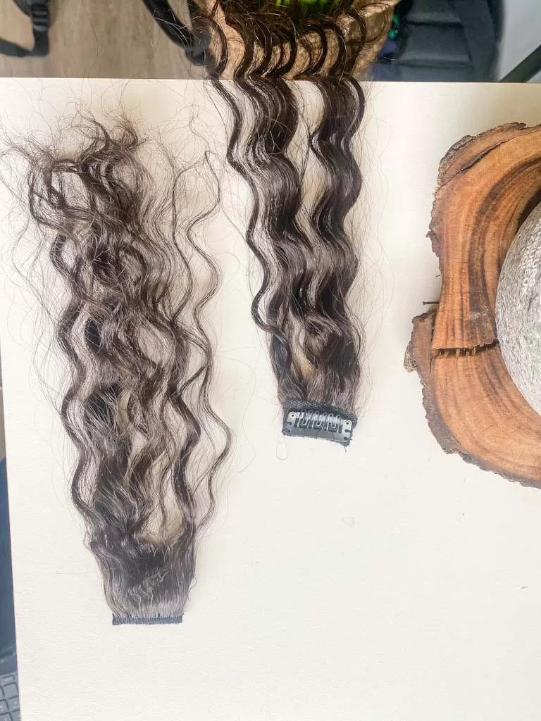CURLY Frame My Face - Ensemble de 2 extensions à clipser non transparentes