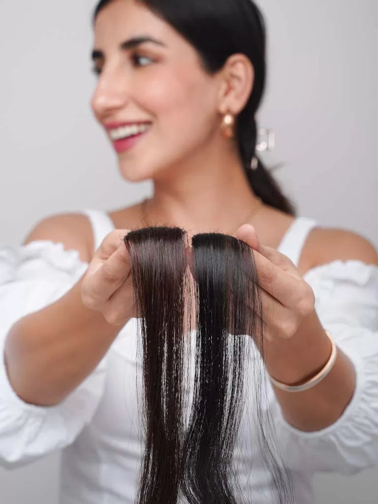 Mèche de cheveux raides sans couture – Clip unique