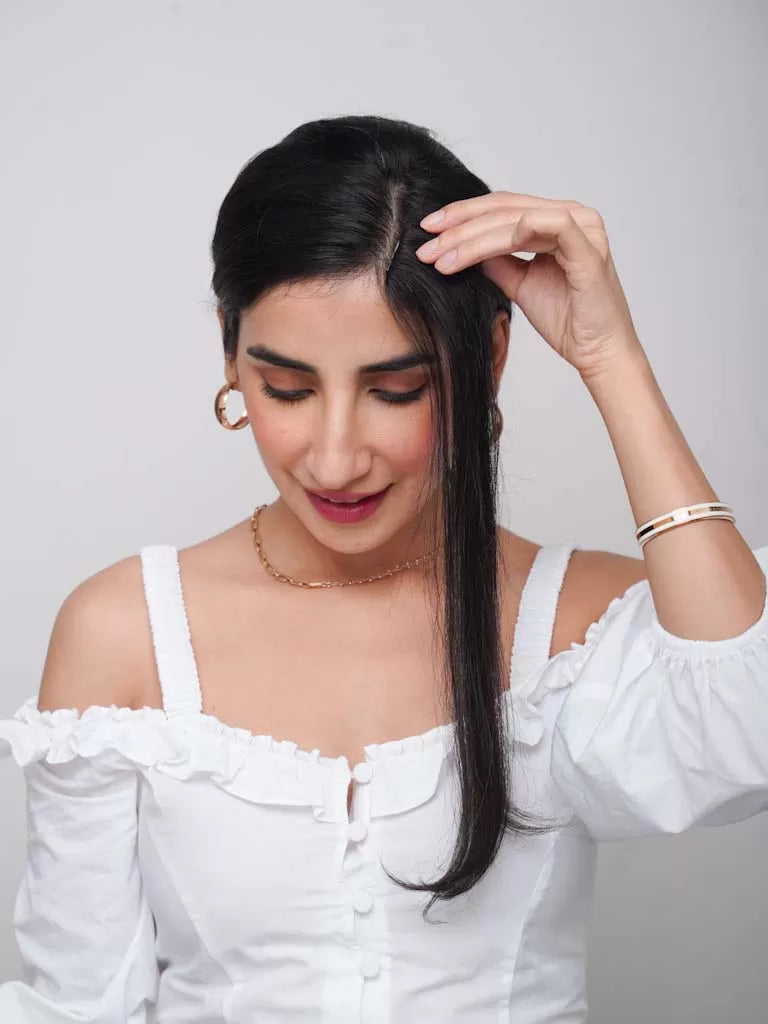 Mèche de cheveux raides sans couture – Clip unique